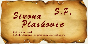 Simona Plasković vizit kartica